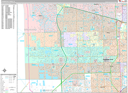 Pembroke Pines Wall Map Premium Style 2026